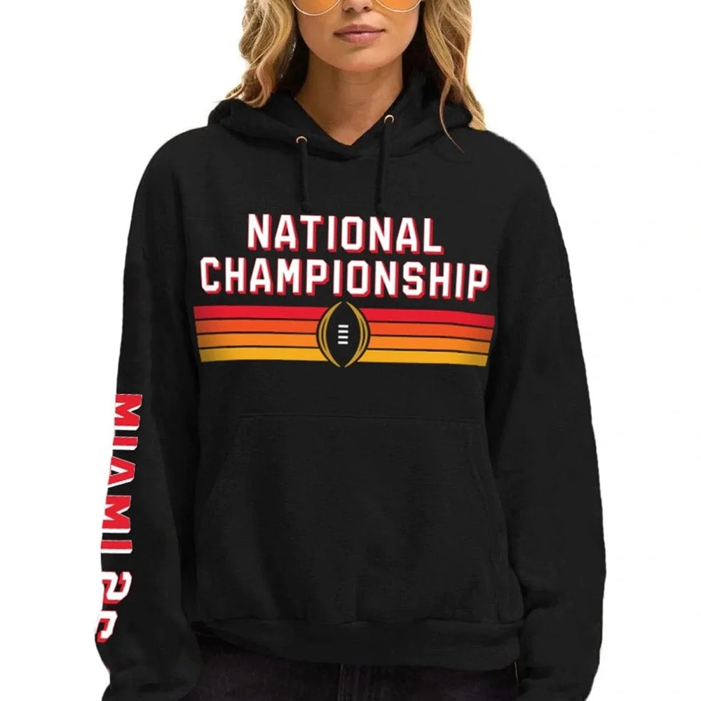 NWT Aviator Nation College Football National Championship Black Hoodie Sweater. - Picture 1 of 4